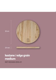 Resim Kaf Ahşap Lüks Kesme Tahtası Daire / Orta Boy 