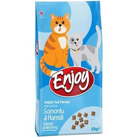 Resim Enjoy Somonlu ve Hamsili Kedi Maması 10 Kg 