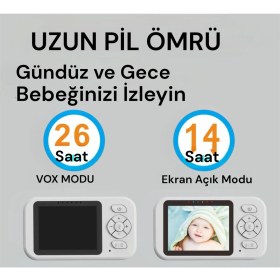 Resim 2.8 Inç Monitörlü Video Bebek Izleme Kamerası 