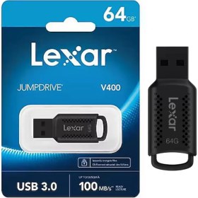 Resim Lexar 64GB V400 Siyah 100 mb/s 3.0 USB Flash Bellek 