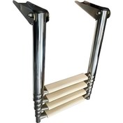 Resim Teleskopik Paslanmaz Merdiven 4 Basamakli 110Cm 