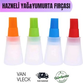 Resim Hazneli Silikon Yumurta ve Yağ Fırçası – Dayanıklı, Sızdırmaz, Pratik Mutfak Fırçası 