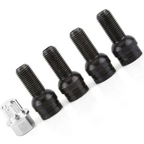 Resim Lemestar M14 1.5 Çelik Araba Lastik Anti Hırsızlık Somun Seti Anahtarlı - Volkswagen, Audi Uyumlu, Dayanıklı Ve Korozyona Dayanıklı 