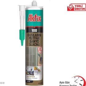 Resim Akfix 100D Duşakabin Duşkabini Silikonu 280 ml Şeffaf 