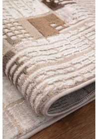 Resim Bafra Kahverengi Beyaz Halı Yumuşak Oturma Odası Salon Çocuk Odas Kahverengi - Beyaz 