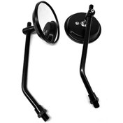 Resim Motorcycle Elektrikli Bisiklet Geri Görüş Aynası, Konveks Cam, 360 Derece Döner, Dayanıklı Demir Çerçeve, Siyah, Çift Paket 