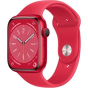 Resim Apple Watch Series 8 Gps 45mm Kırmızı Alüminyum Kasa Ve Spor Kordon 