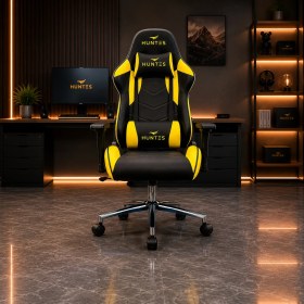 Resim Ofiscore Huntes Profesyonel Oyuncu Koltuğu Ergonomik Gaming Koltuğu Siyah Sarı Konsept Çalışma ve Bilgisayar Koltuğu 