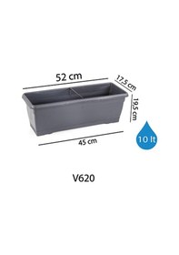 Resim Serinova Villa Balkon Saksı 10 Lt 