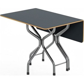 Resim Katlanır Yemek Masası Kırma Masa Füme Kare 1078 
