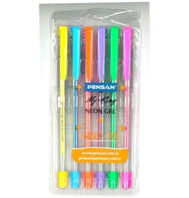 Resim Neon Jel Kalem 6 Renk Fosforlu Pensan 6 Renk Neon Jel Kalem Pensa 