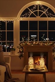 Resim BUFFER® Sarı Peri LED Işık, 10 Metre Dekoratif Aydınlatma, Flaşlı, Oda ve Organizasyon için 