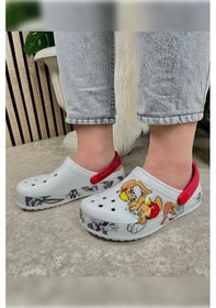 Resim Günlük Anne Kız Terlik Sabo Hemşire Doktor Aşçı Sandalet Desenli Taban Crocs Crf-8246 Bunny 
