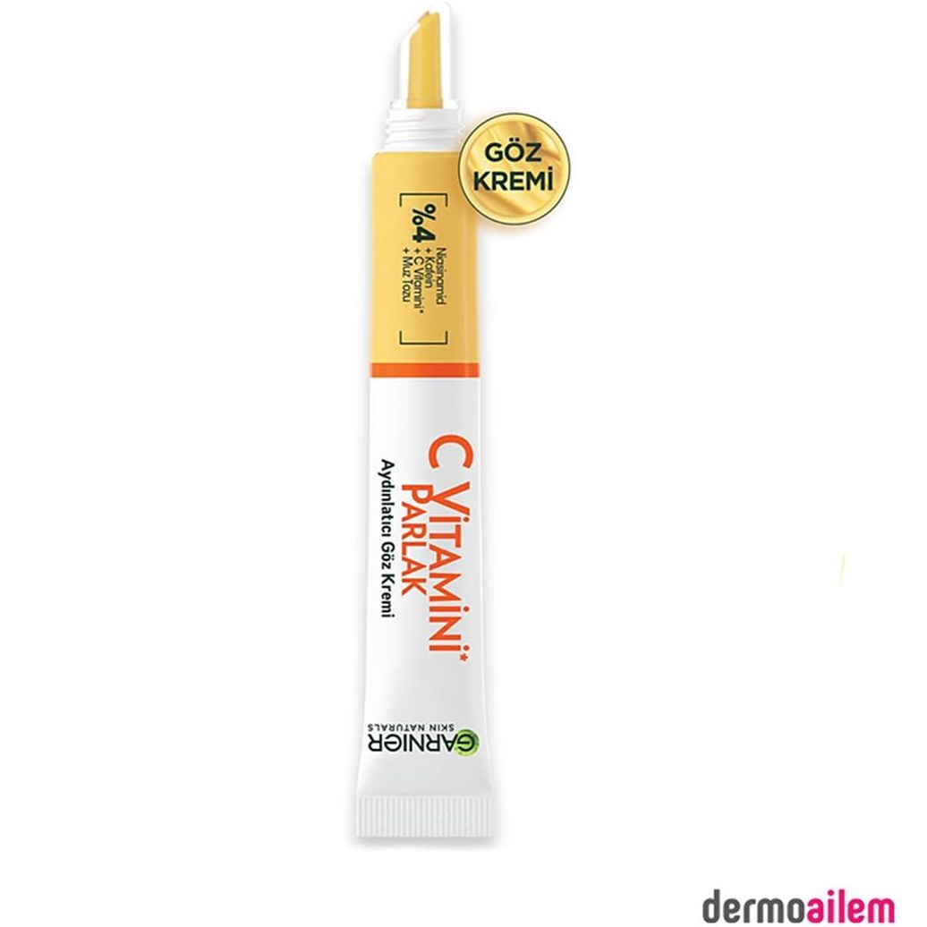 GARNİER C VİTAMİNİ PARLAK AYDINLATICI GÖZ KREMİ 15 ML En uygun fiyatlarla Fiyatı ve Özelliklerı - Badem