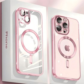 Resim Yumuşak, şeffaf malzemeyle üretilmiş, manyetik özellikli ve kamera lens koruyuculu, for iPhone modelleri 12, 13, 14, 15 ve 16 Pro Max için tasarlanmış, premium kablosuz şarj telefon kılıfı. 