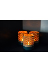 Resim Memania Co Kumiko Tealight Fener Seti (3’lü) – Dekoratif Mumluk ve Ambiyans Aydınlatma Japon 
