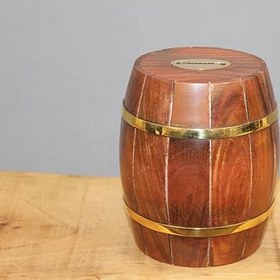 Resim Pirinç Detaylı Fıçı Kumbara Model 2 