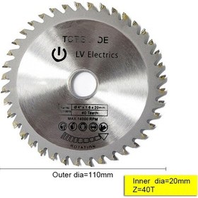 Resim Tenfowee 4 İnç 110mm Tct Ahşap Kesici Görünür, 20mm İç Çap, 40 Dişli, Sert Alaşımlı Malzemeyle Dayanıklı 