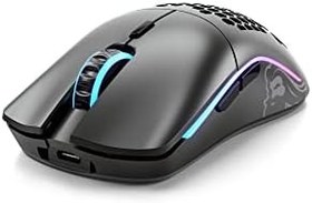 Resim Glorious Model O RGB Minus Kablosuz BAMF Sensörlü 19000 DPI 65 gram Gaming Mouse Mat Siyah 