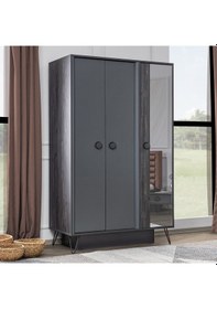 Resim Black New Genç Odası, Dolap Karyola Komodin Şifonyer Masa (512889566) Antrasit 