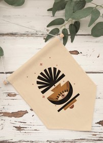 Resim Oturma Odası Duvar Dekoru, Pinterest Oda Dekoru, Boho Kanvas Flama Askılı Duvar Örtüsü NO:467 - Renkli - 12 / 21 x 30 