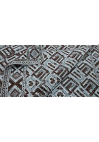 Resim Algelsineve Dama Desen Geometrik Modern Halı Örtüsü Kahverengi 