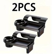 Resim Xuweiwei 2 Parça Siyah Çok Amaçlı Araç Kapısı Organizörü Telefon Tutucu Anahtar Saklama Ve Bardak Yuvası 