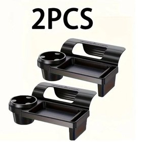 Resim Xuweiwei 2 Parça Siyah Çok Amaçlı Araç Kapısı Organizörü Telefon Tutucu Anahtar Saklama Ve Bardak Yuvası 