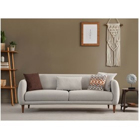 Resim L'Italiano Madrid Üçlü Koltuk, Krem 