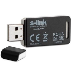 Resim S-LİNK SLP-310 USB 2.0 SİYAH KART OKUYUCU 