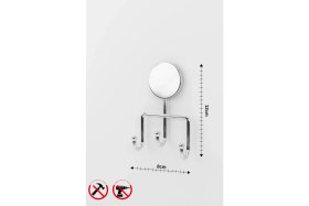 Resim Alper Banyo Alper Banyo İris Krom Üçlü Banyo Havlu Askısı Havlu Asacağı İster Yapıştır İster Montajla 