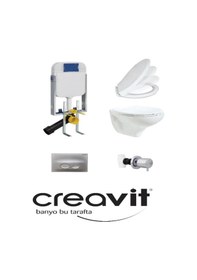 Resim Creavit Tp320 Gömme Rezervuar Seti 5 Parça Yavaş Kapanırlı 