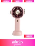 Resim Athelas 3 Kademeli 1200mAh Şarjlı Sessiz Mini Masa & El Fanı | USB Soğutucu Taşınabilir Kaliteli Vantilatör 