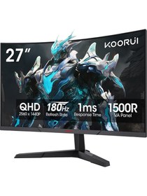 Resim Koorui 27E6QCA 27" 1 ms 2K Curved 180 Hz Oyuncu Monitörü 