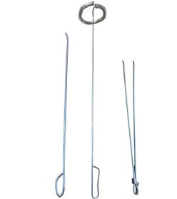 Resim Mobilreyon Şömine Seti, Harbi Soba Borusu Temizleme Demiri ,maşa, Karıştırıcı 3'lü Set 