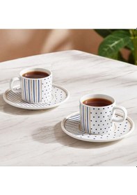 Resim Güral Porselen Mental 4 Parça Çay Fincan Takımı 65481 Beyaz 