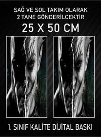 Resim 3M Joker Batman Araç Araba Kapı Direği Kaplama Folyosu Dijital Baskı 50x25 Cm Araç Kapı Direk Kaplama 