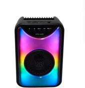 Resim HOBİPİX Led Işıklı Fm Radyo / Sd Cart / Usb / Bluetooth Hoparlör Ses Bombası 