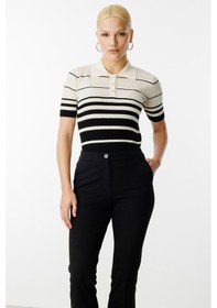 Resim Ekol Kadın Beli Lastikli Bol Paça Pantolon 2074 Siyah Siyah 