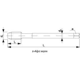Resim Fett M11X1 Narex 3500 Dın N-374B Tialn Hsse Düz Kanal Makina Kılavuzu 
