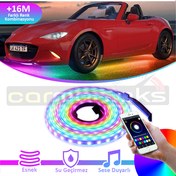 Resim Araç Altı Rgb Led Aydınlatma Şerit Led App Kontrollü 