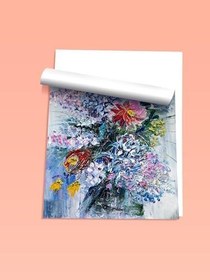 Resim Zestia Çerçevesiz Poster, Mor Çiçek Demeti Detaylı Tablo, Salon Dekoru Poster No: 113544 21 x 30 