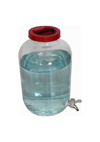 Resim Cam Sebil. Damacana. Şerbetlik. Yağdanlık Musluklu 8 Litre Şeffaf 