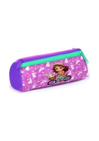 Resim Coral High Kids Mor Pembe Bisikletli Kız Desenli Üç Bölmeli Kalem Çantası 22147 Mor - Pembe 