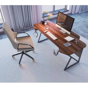 Resim Michael Brean Özel Tasarım 140 cm Oyuncu Masası Bardaklı ve Kulaklık Tutucu Hediye 