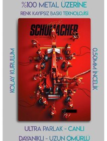 Resim Metal Baskı - Michael Schumacher, F1 Dekoratif Tablo 