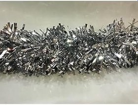 Resim Yılbaşı Garland Sim Ağaç Süs Kalın Kesim 8 Cm 2 Metre 1 Adet Gümüş 