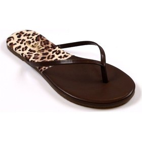 Resim Tkees Kadın Parmak Arası Terlik - Leopar - Kahverengi 