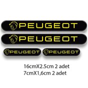 Resim Peugeot 3d Damla 4'lü Oto Sticker Set 2 