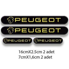 Resim Peugeot 3d Damla 4'lü Oto Sticker Set 2 
